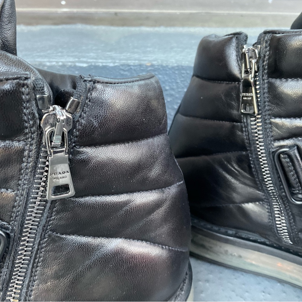 Prada ‘Levitate’ Quilted Sneaker- Black Leather - Picture 8 of 13